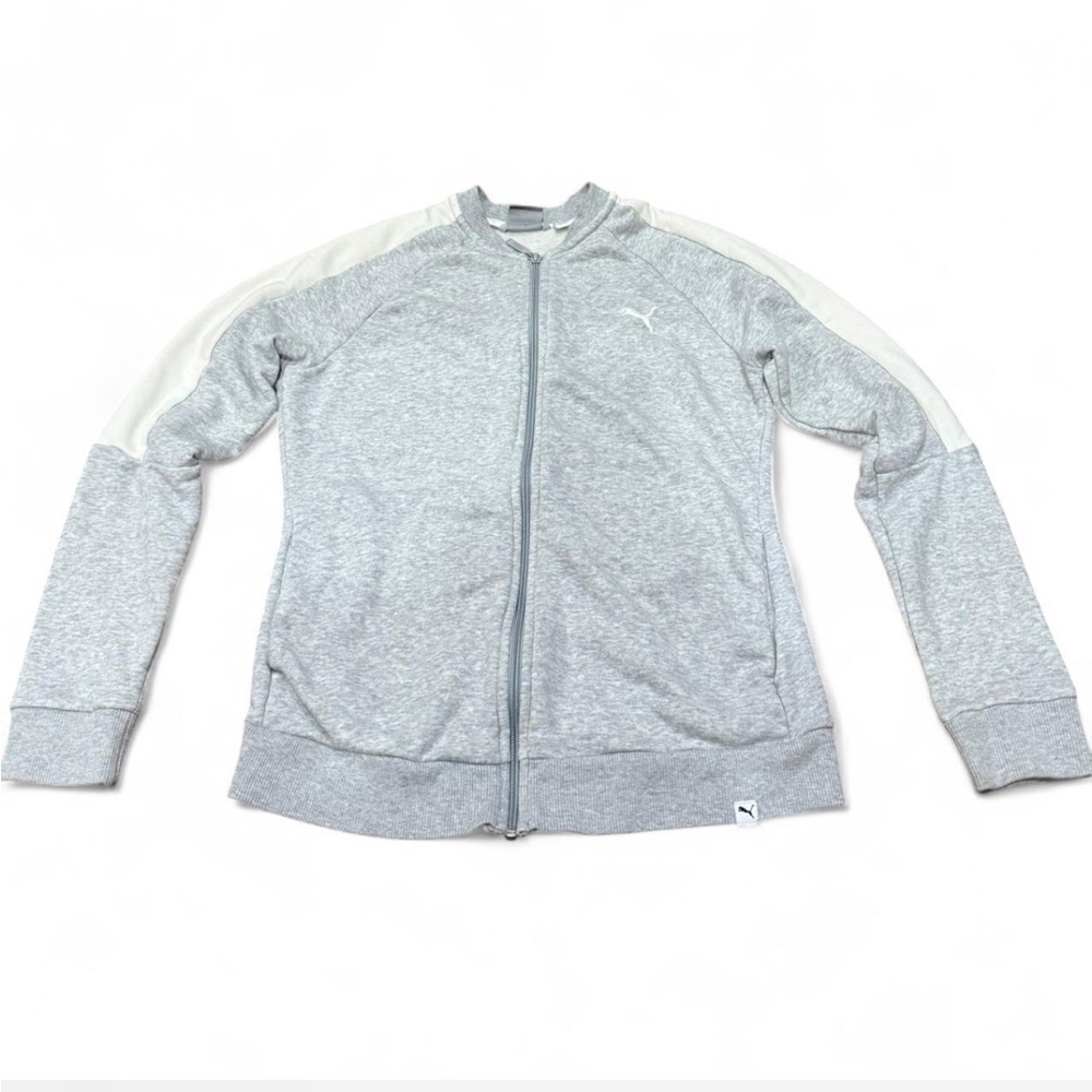 Puma Women's Light Gray Sweat Track Jacket